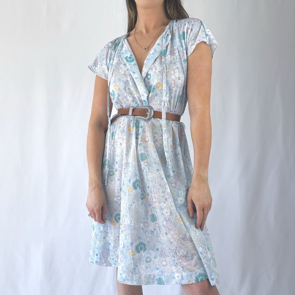 70s Floral Peasant Dress